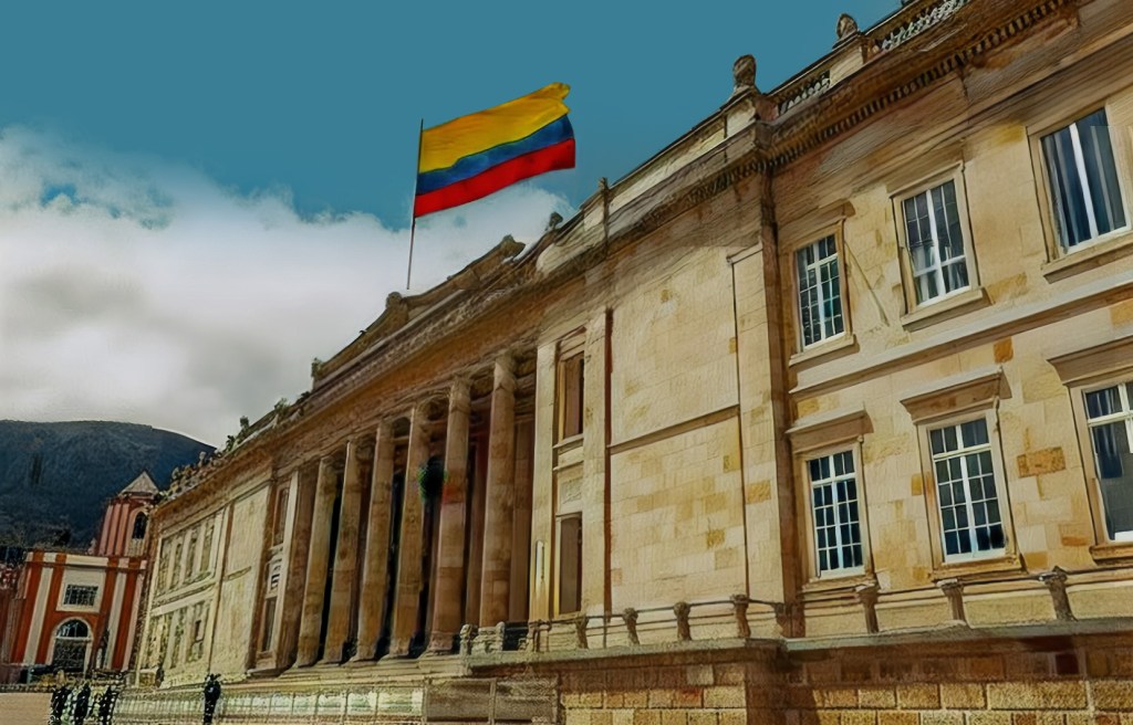 edificio del Congreso colombiano, símbolo de democracia y gobierno