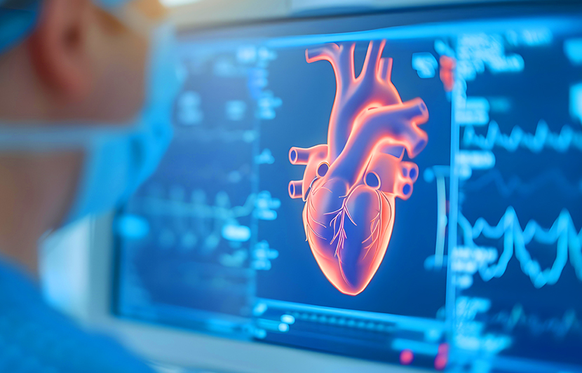 visualización digital del corazón humano para análisis cardiovascular