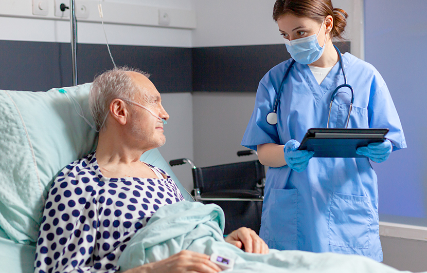 atención médica hospitalaria a paciente de cardiología