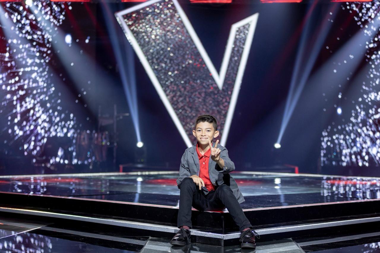 Matías en la audición a ciegas en La Voz Kids Colombia