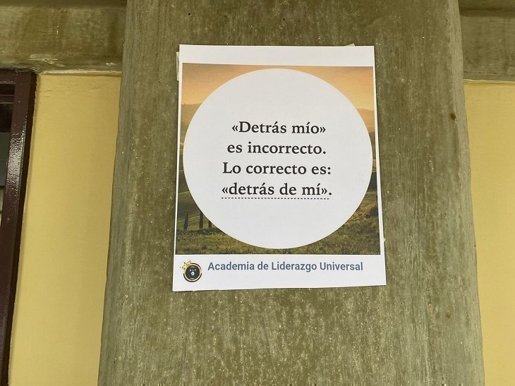 Texto de una mala palabra escrita